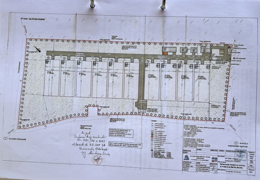 Teren curti constructii 28.787 mp + proiect ferma struti aprobat!