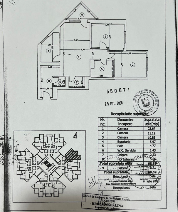 ANTECONTRACT semnat | Apartament 3 camere 70 mp | Planorama