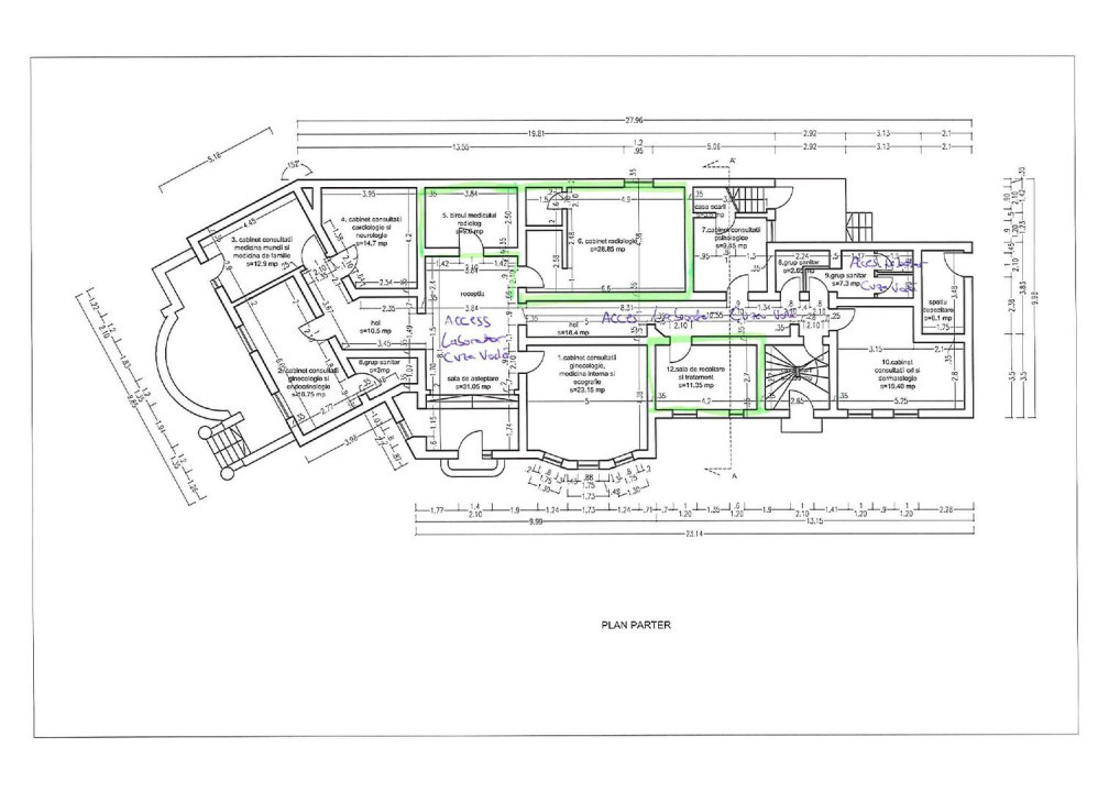 Cladire cu destinatie comerciala/birouri, 360 mpu, P+1E+M | Unirii