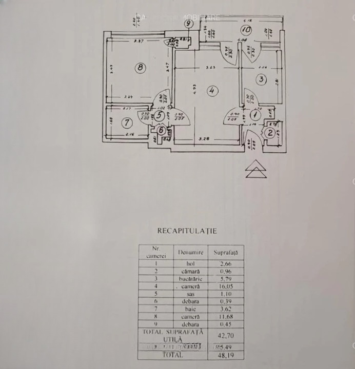 0%| Apartament 2 camere semidecomandat, 48 mp | Metrou Stefan cel Mare